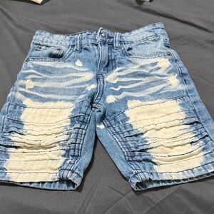 Distressed Denim Shorts